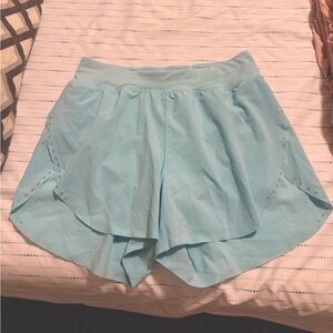 lululemon fast and free shorts 
color: icing blue
size: 2